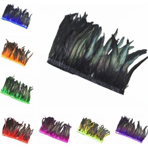Top Natural dyeing pheasant Rooster Tail Feather Trimming 25-30cm DIY feathers For Crafts Dress Skirt Carnival Costumes Plumes