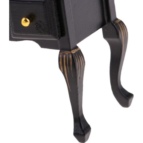 Vintage Styled Dollhouse Miniature Square Table Desk with Drawers Furniture 12th Scaled