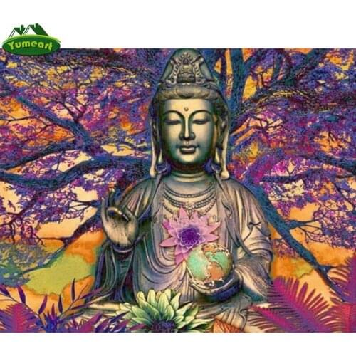 YUMEART Handicrafts Diamond Painting Cross Stitch Religion Needlework Diy Mosaic Embroidery Buddha Icon Pictures of Rhinestones