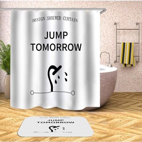 Creative Animal Shower Curtain Black Polyester Bathroom Curtain Bath Curtains With Hooks Shower Curtains Or Mat
