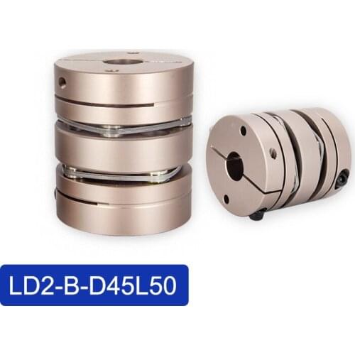 Cloweit Industrial Disc Coupling D45L50mm High Precision Flex Disk Type Aluminum Coupler 8mm to 22mm