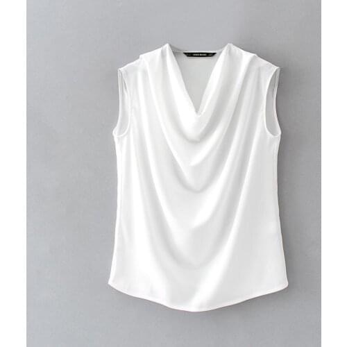 2021 Lady OL Elegant Summer Sleeveless Female Tops Clothing New Fashion Women Casual Hot White Chiffon Blouses Shirt Office