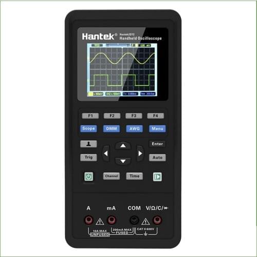 LCD Display Hantek 3in1 Digital Oscilloscope+Waveform Generator+Multimeter Portable USB 2 Channels 40mhz 70mhz Test Meter Tools