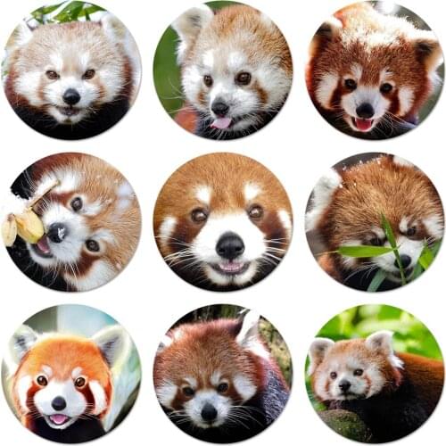 58mm Red Panda Icons Pins Badge Decoration Brooches Metal Badges For Backpack Decoration