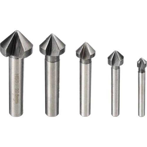 1Pcs 3 Flute 90 Degree HSS Countersink Drill Bit Wood Steel Chamfer Cutter Power Tool 6.3/8.3/10.4/12.4/16.5/20.5mm