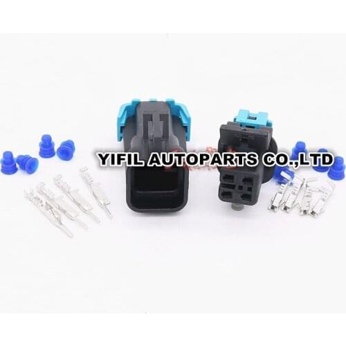 100sets/lot 4 Pin/Way Female Male Oxygen Sensor Plug Housing Automotive Connector