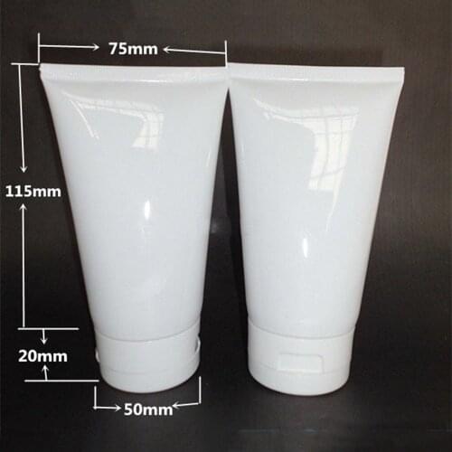100pcs/lot 150ml empty mildy wash white soft tube cosmetic tube