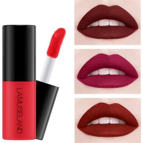 12Color Matte Liquid Lip Gloss Waterproof Longlasting Non-stick Cup Makeup Lip Glaze Sexy Long Lasting Tint Liner Lipstick
