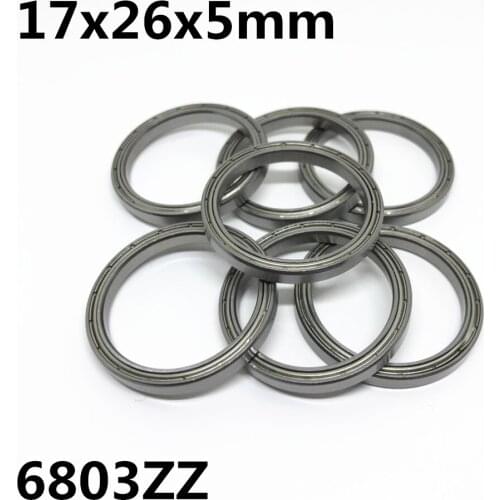 50pcs 6803ZZ 6803-2RS The high quality of ultra-thin deep groove ball bearings 17x26x5 mm 6803ZZ 6803RS