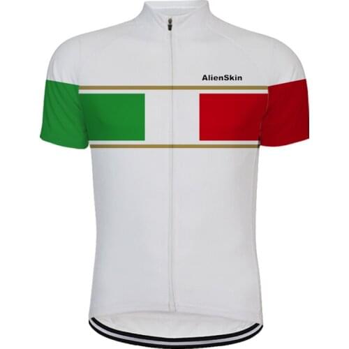 Alienskin cycling jersey white italy pro team clothing white bike clothing ropa ciclismo maillot riding team classic 6547