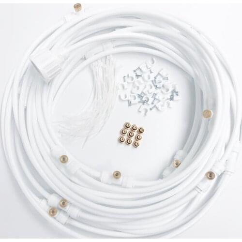 Free Shipping Misting Cooling System Kit for Greenhouse Garden Patio Watering Irrigation Spray Low Pressure Outdoor Misting Kit