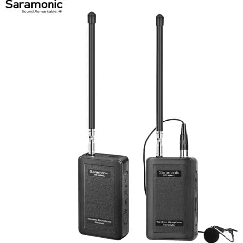 Saramonic SR-WM4C compact and lightweight VHF wireless microphone for film making conducting broadcast interviews presentations