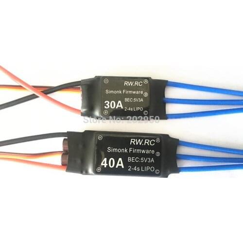 1piece Simonk 30A/40A 2-4S Brushless ESC Speed Control For Multicopter