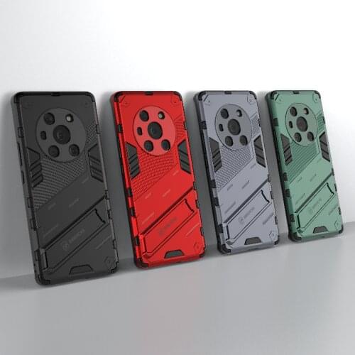 For Honor Magic 3 Pro Case Cover for Honor Magic 3 Pro Plus Protective Cover Punk Armor Shell Kickstand Hard PC Phone Case Capa