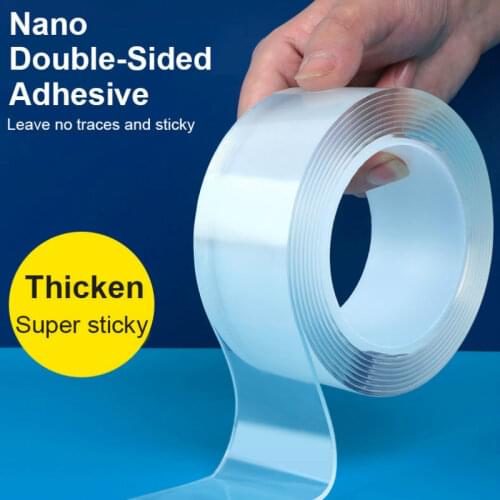 2021 Nano Tape Double-Sided Adhesive Wall Hooks Hanger Strong Transparent Hooks Wall Storage Holder For Kitchen Bathroom