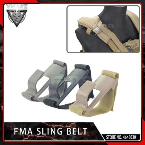 FMA Adjustable Military Tactical Sling Belt with Reinforcement Fitting Hunting Starp Airsoft Party Supplies Black