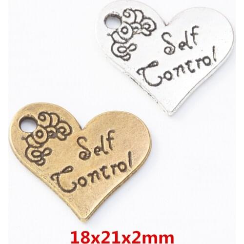 25 pieces of retro metal zinc alloy love pendant for DIY handmade jewelry necklace making 7937