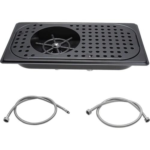 Pitcher Rinse Drain 304 Stainless Steel Bar Glass Rinser for Sink, Cup Washer Spray Rinser for Home Kitchen Hotel Cafe