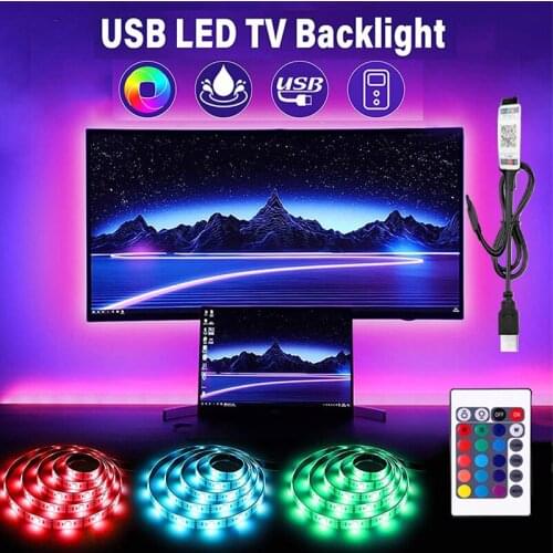 Bluetooth Strip LED Room Colored Indoor Luminous Tape Backlight RGB 5V 5050 USB With Remote Decorative Best Bedroom Light Strip