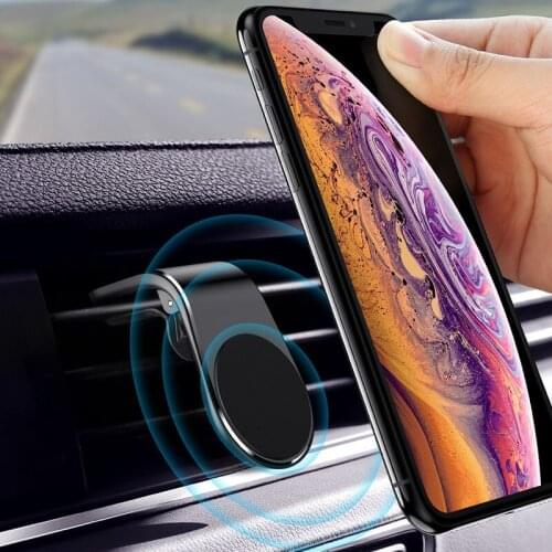 Magnetic Car Phone Holder For iPhone 12 11 Pro Max X R Samsung S20 Metal Magnet Navigation Car Bracket 360 Degree Rotation Stand