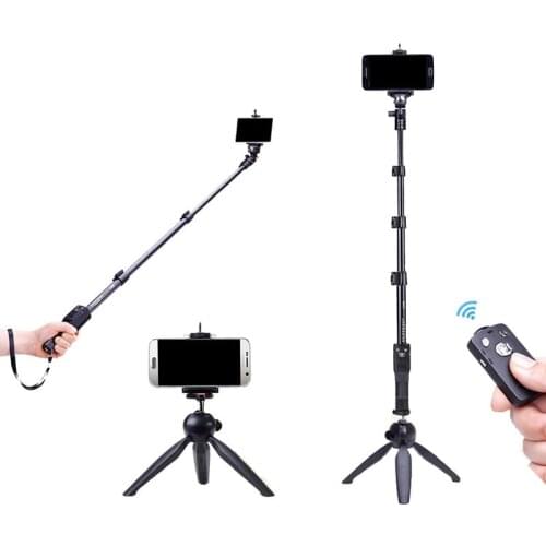 Yunteng 1288 Phone Gopro Hero4/3/2 SJCAM Camera Selfie Stick Bluetooth Self-portrait Monopod Self-Timer Pole For Iphone Samsung