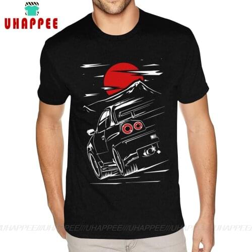 Logo JDM T Shirt Printing Short Sleeve Men 5XL Black T-shirts