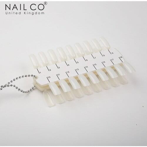 NAILCO 36 Nail Tips Color Chart Display Board Tool Manicure Nails Plate Strip Mold Gel Polish Practice Acrylic False Nail Art