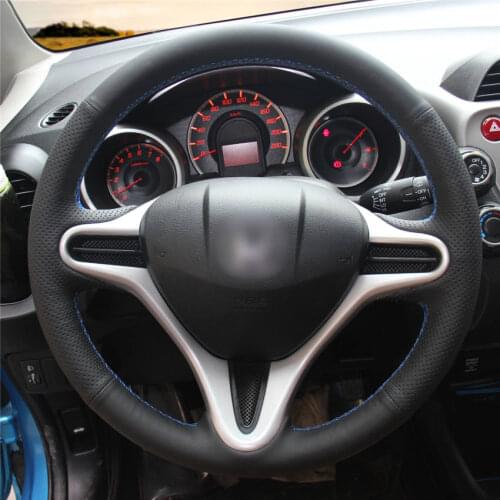 DIY Anti-Slip Wear-Resistant Steering Wheel Cover For Honda Jazz 2008-2014 City 2009-2013 Car Interior Decoration