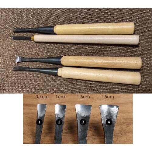 4Type DIY Woodwork Carving knife Dig hole Spoon knife chisel 7-15mm Dish Tray tools