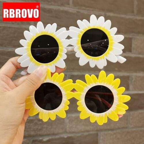 RBROVO Cute Funny Sunglasses Children Sun Flower Glasses Boys/Girls Fashion Eyeglasses Girl Luxury Designer Lentes De Sol Mujer