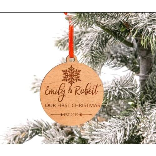 Personalized Christmas Gift,Christmas Ornament,Custom Christmas Ornament,Our First Christmas Gift,Couples Gift,Married Gift,Coup