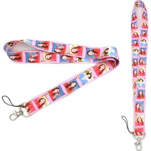 24pcs Lovely pink girls Lanyard for Keys Phone Cool Neck Strap Lanyard for Camera Whistle ID Badge Cute webbings ribbons Gifts