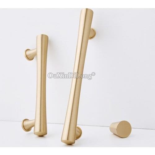 Top Luxury 8PCS European Solid Brass Kitchen Cabinet Door Handles Cupboard Wardrobe Drawer Cabinet Pulls Handles and Knobs