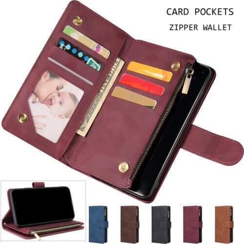 Luxury Leather Zipper Flip Wallet Case For OnePlus 5/1+5 A5000 Case Magnetic Mobile Retro Flip Card Stand Cover
