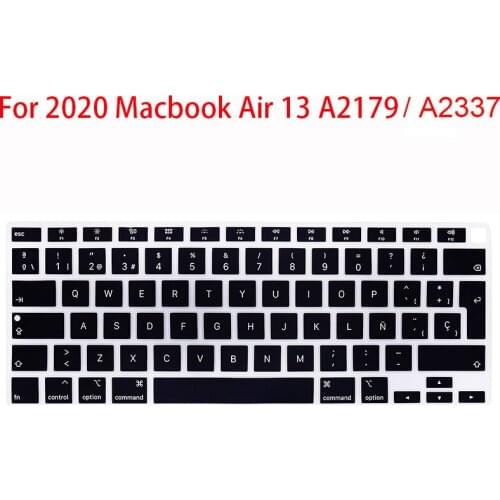 Spanish printing EU layout Silicone keyboard protector for 2020 Macbook Air 13 A2179 A2337 keyboard cover