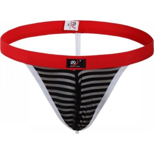 Gay Sex G-string Thong Transparent Gay Underwear Mens Mesh Jockstraps Thong Gay Panties Male Thong Underwear