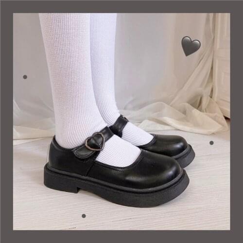 Women shoes Girls Lolita Shoes Patent Leather Women Mary Janes Shoes Platform Woman Round Toe Ladies Shoes Black Ladies 2021