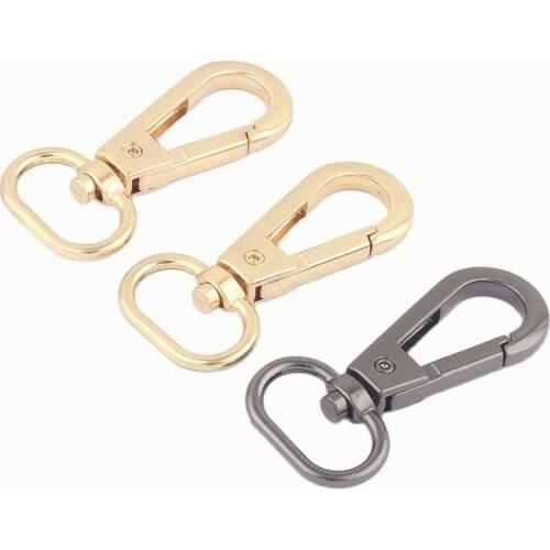 20mm Gold Swivel Clasps Claw Lobster Clasps Dog Collar Supply Strap Ribbon Purse Bag Clip Jewelry Charm Trigger Key Ring Snap Ho