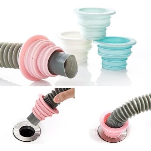 1/3PCS Plastic Deodorant Wash Machine Pipe Connector Tools Sealing Plug Trap Anti-odor Telescopic Sewer Pipe Accessories