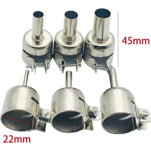 Circular Nozzles For Hot Air Soldering Station 3/5/6/8/10/12mm Fit For 858A 858D 6Pcs /set
