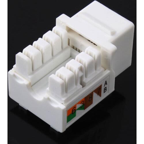 10Pcs/lot CAT6 RJ45 110 Punch Down Keystone Network Ethernet Jack #53089