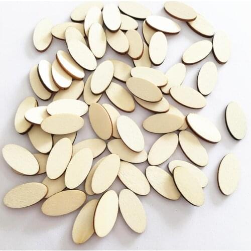 100 pcs High-quality low-cost wood crafts oval wood chip environmental protection DIY accessories