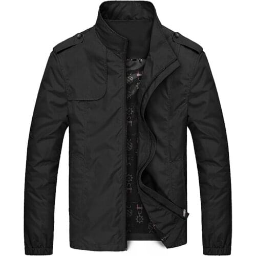 2021 New Fashion Men Casual Solid Fashion Slim Bomber Jacket Men Overcoat New Arrival Baseball Jackets Mens Jacket M-6XL Top