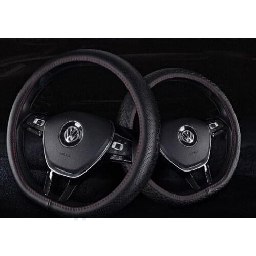 38CM Universal Car Steering Wheel Cover Leather Car steering sleeve Car Accessories Auto Steering-Weel covers Auto Upholstery