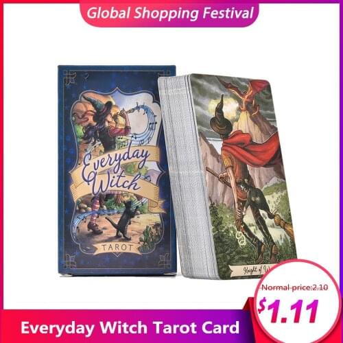 78PC Everyday Witch Tarot Card English Board Game Playing Card Guidance Divination Fate Tarot Deck Cards For Party Entertainment