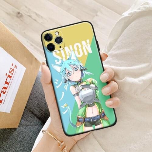 Sword art online season 2 Soft Silicone Glass Phone Case Cover Shell For iPhone SE 6 6s 7 8 Plus X XR XS 11 12 Mini Pro Max