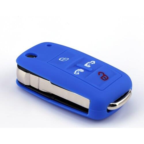 Remote Protector Key Fob Cover Silicone Key Case 4 Buttons for Volkswagen VW Sharan Multivan T5 MVP Transporter Caddy Caravelle