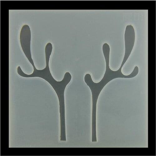 DIY Transparent Hairpin Silicone Mould Resin Craft Hair Stick Jewelry Making Mold Handmade Craft antlers Design