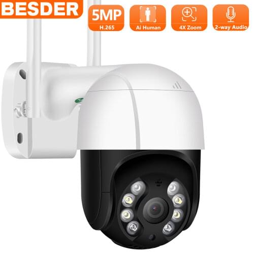 5MP 3MP FHD WiFi Camera Ai Humanoid Detection Auto Tracking Surveillance IP Camera Full Color Night Vision SD Card Cloud Storage