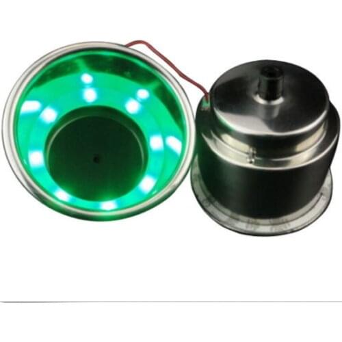 2Pcs Stainless Steel Cup Drink Holder Green LED Built-in For Marine Boat Truck
